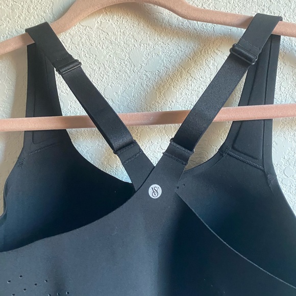 Victoria's Secret VSX Black Knockout Front Zip Close Athleisure Sports Bra 34C - Picture 8 of 10